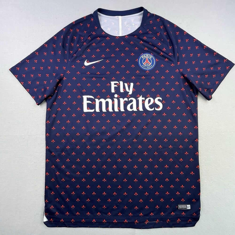Nike Paris Saint Germain Training Jersey Size XL Fleur de Lis 2018-19 Mbappe